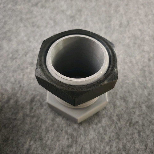 Container pencil holder used 3d printed with screw and nut gray-black