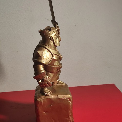 Supercell Clash of Clans Gold Barbarian Statue boxed, like new