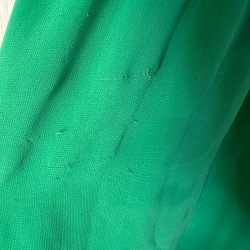 Zara Basic green dress with ruffles and V neckline used, size L