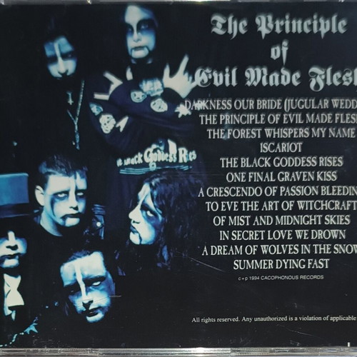Cradle of Filth The Principle of Evil Made Flesh bootleg CD near mint