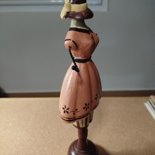 Jewelry stand used, wood, 32 cm height