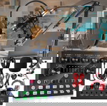  KIT Πυκνωτικό Μικρόφωνο MB-800, με κάρτα ήχου V8Sj, με Βάση, Shock Mount, Pop Filter και ακουστικά