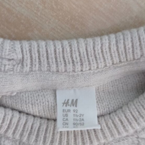 H&M knitted sweater like new, size 92 cm
