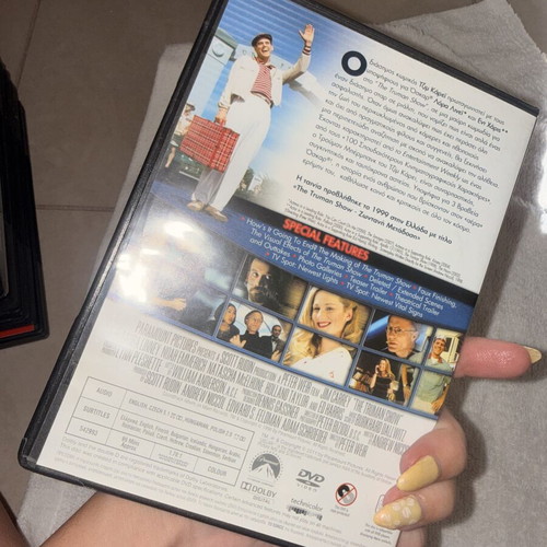 Truman Show DVD new, adventure and crime genre, subtitles