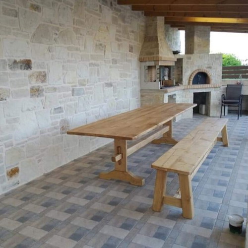 Monastic style tables from sturdy Swedish wood, customizable colors