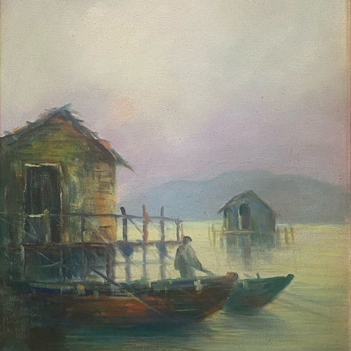 Oil painting by Charalambos Palaiologos on canvas 50x60