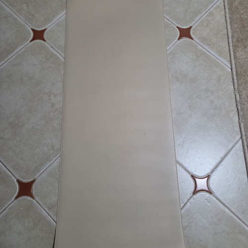 Desk pad made of beige eco leather with brown cork base 120×43cm new