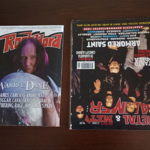Metal Hammer Issue 182 and Rock Hard Issue 30 magazines used