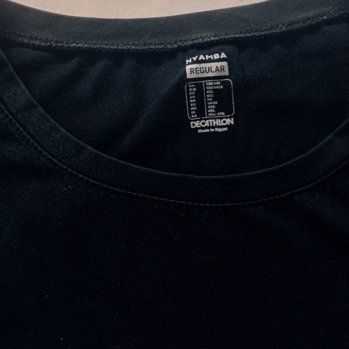 Decathlon sleeveless shirt with printed shirt gift, black, size 3XL-4XL