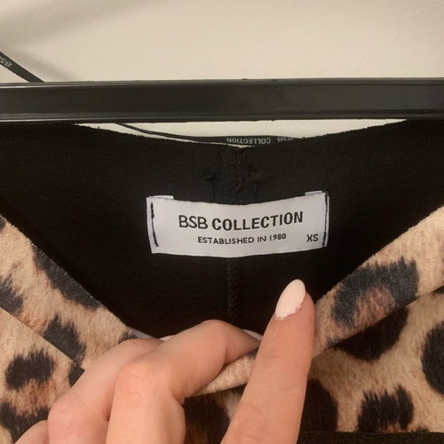 BSB leopard dress like new, white and brown