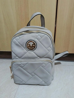 Versace backpack used, beige with minor marks
