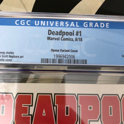 Deadpool 1 CGC 9.6 Opena Cable Variant Cover 1:50 ratio mint Marvel Comics 2018