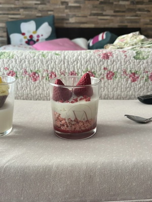 Strawberry Soufflé Candle 100% Soy Wax in Gift Packaging