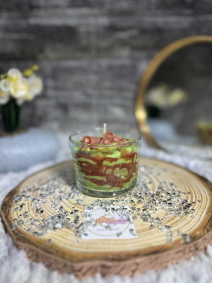 Χειροποίητο αρωματικό κερί Dubai Chocolate 150gr κατόπιν παραγγελίας