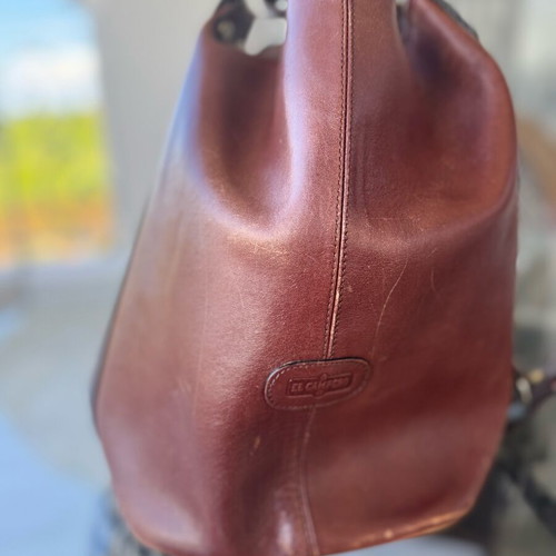 Vintage El Campero shoulder bag made of real leather, like new, brown
