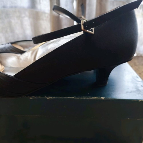 J. Bournazos Simona-1 black pumps with strap like new, size 39