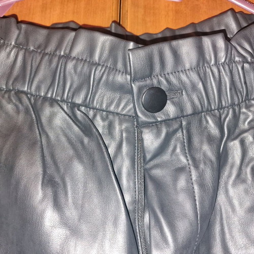 Zara δερμάτινο παντελόνι XL σαν καινούργιο, μαύρο