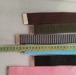 6 Unisex belts with metal buckles, adjustable, multicolor