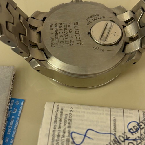 Swatch chronograph watch new with box and papers