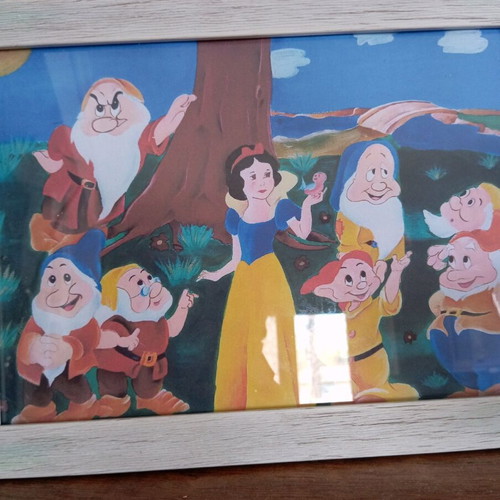 Snow White and the Seven Dwarfs framed print new