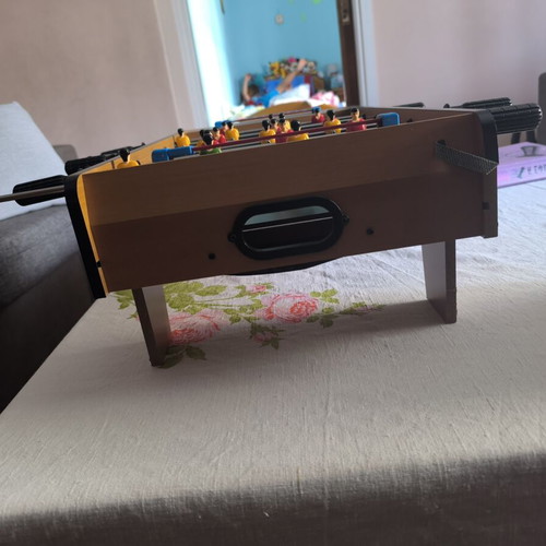 Children's Foosball Table with Legs and 2 Balls, Like New, Wooden