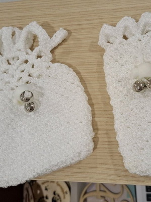 Handmade knitted pouches new for jewelry and gifts