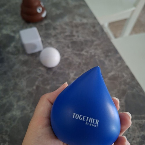 Set of stress balls in various shapes and colours like new