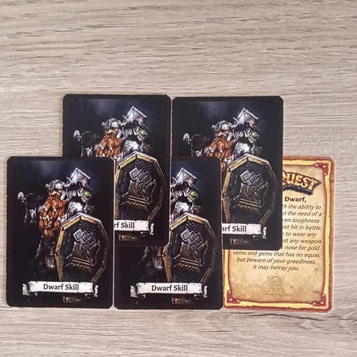 HeroQuest Dwarf Hero expansion like new with 4 skill cards