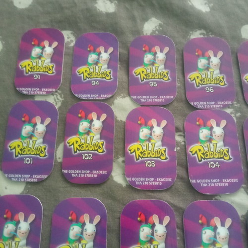Rabbids metal caps set used, 40 pieces numbers 91-144