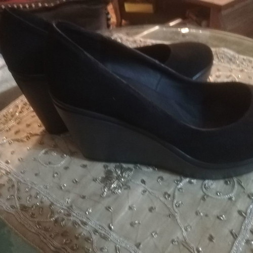 Sarigiannis black platform shoes Greek made, new, size 40
