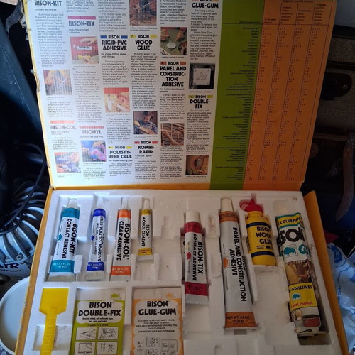 Bison Adhesives Vintage Glue-it-Yourself Kit like new, collectible set