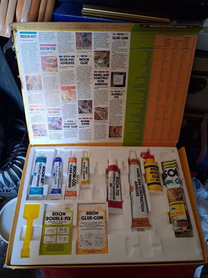 Bison Adhesives Vintage Glue-it-Yourself Kit like new, collectible set