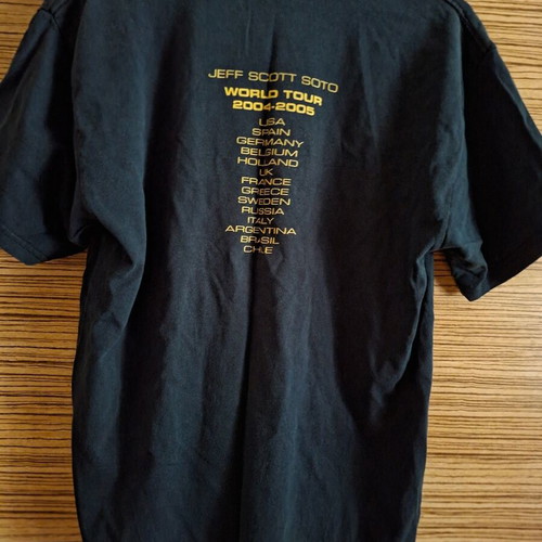 Jeff Scott Soto Band T-shirt used, size medium, black and yellow