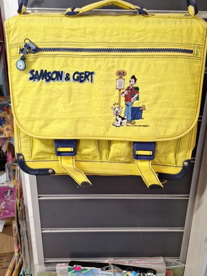 Τσάντα πλάτης και χιαστί vintage Samson and Gert καινούργια κίτρινη