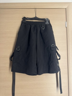 Shein Black Cargo Shorts Techwear Style Like New, Size L