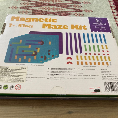 Tooky Toys Magnetic Maze Construction Toy for 3+ Years Like New