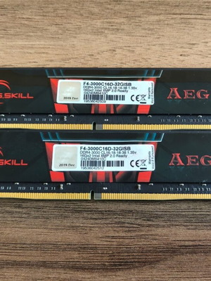 G.Skill Aegis DDR4 32GB (2x16GB) 3000MHz RAM μεταχειρισμένο