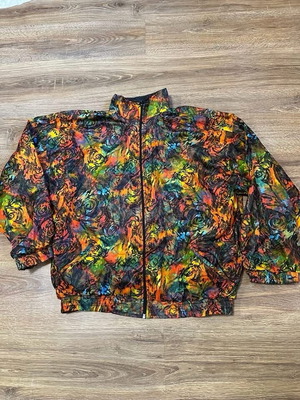 Gucci men's vintage 80s sports jacket used, XL size, colorful