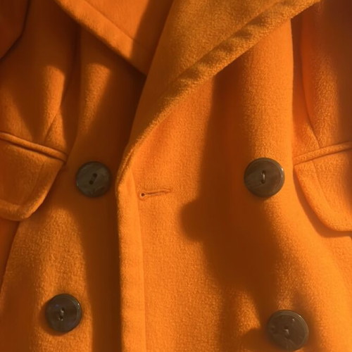 South vintage coat used, orange, size 10
