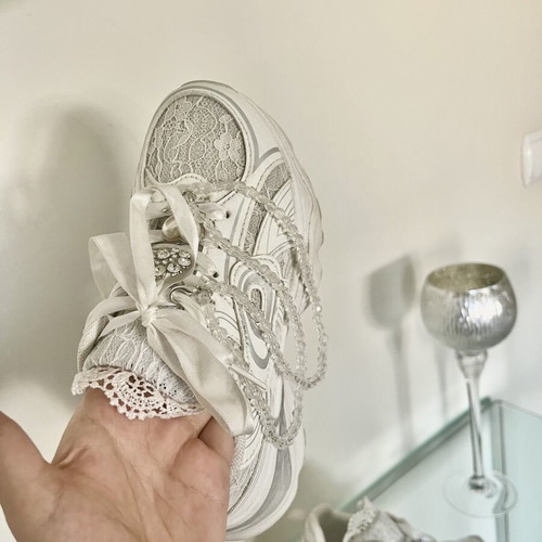 Wedding sneakers like new, white, sizes 36-37