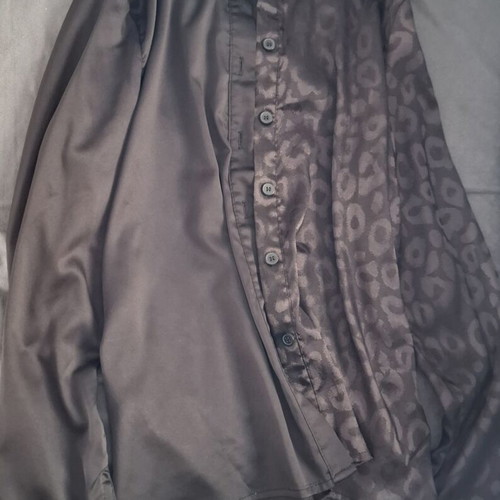 Shein Satin Shirt XS black new