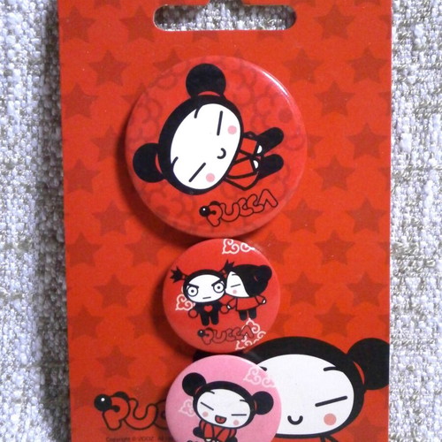 Pucca Licensed VOOZ pins badges new pack of 12 vintage