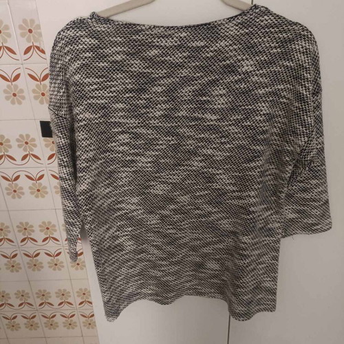 Esmara women's blouse with 3/4 sleeve, like new, white and gray