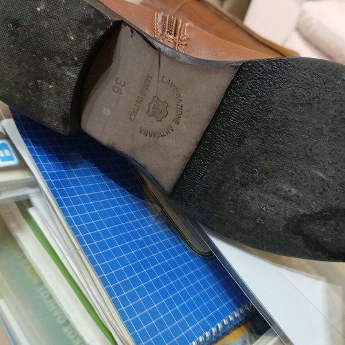 Women's leather boots from Italy like new, brown, size 36