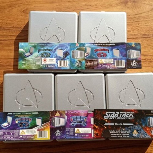 Star Trek The Next Generation 5 DVD cases seasons 1 2 3 5 7 like new