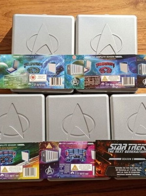 Star Trek The Next Generation 5 DVD cases seasons 1 2 3 5 7 like new