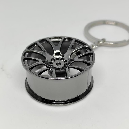 Car Wheel Keychain Gunmetal like new