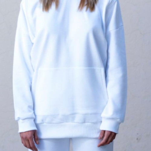 Zara white sweatshirt new with impressive zipper, small-medium