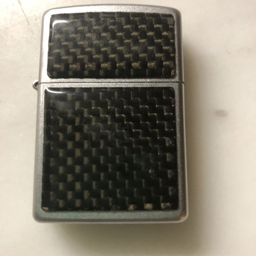 Zippo lighter Carbon Fiber emblem #670 used, vintage 1999-2000