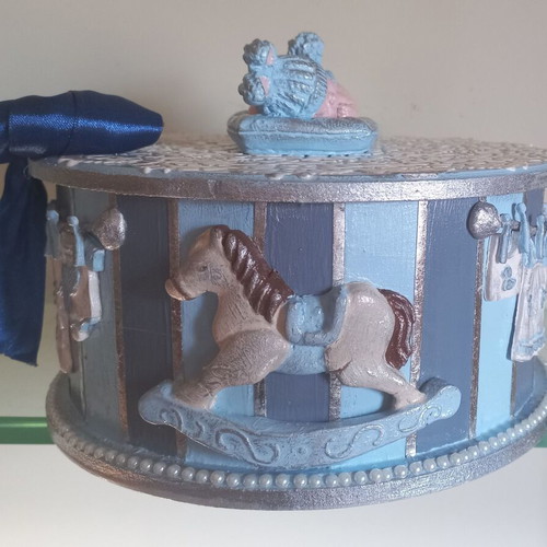 Decorative handmade wooden box new 17.5×8.5 cm